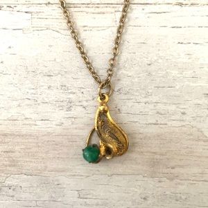 Gold Teardrop Necklace Pendant Women’s Jewelry Gorjana Jade Detail